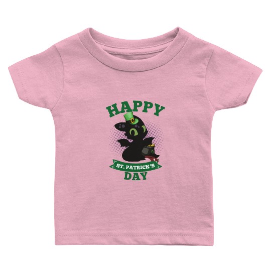Happy St Patricks Day Toothless Baby T Shirts