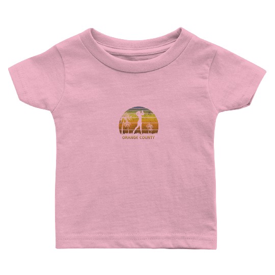 Retro Orange County Women's Golf Golfing Fan Baby T Shirts