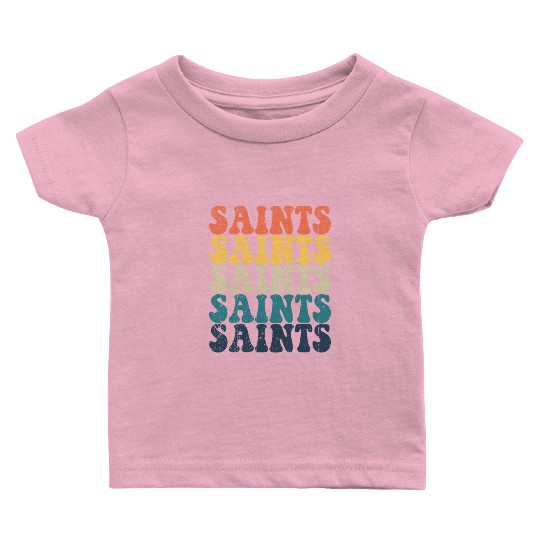 Saints High School Saints Sports Team Retro Saints Baby T Shirts