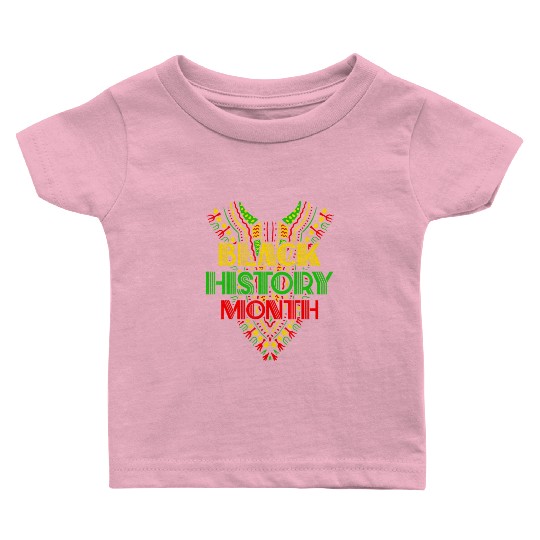 Black History Month Juneteenth Kente Dashiki Cost Baby T Shirts