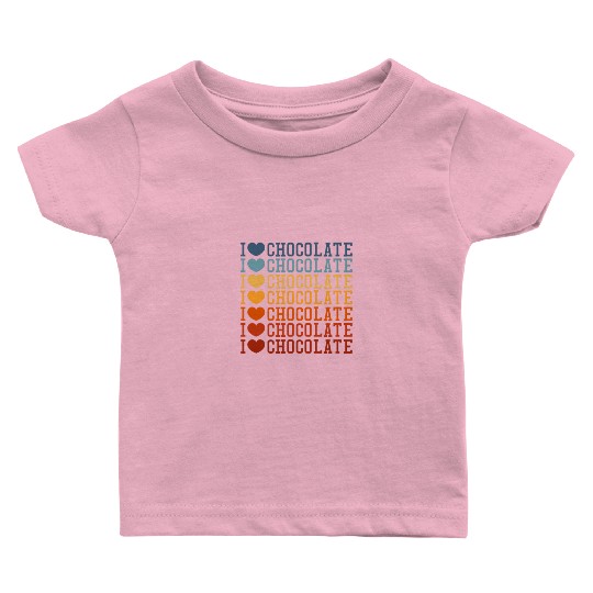 I Love Chocolate Retro Vintage Baby T Shirts