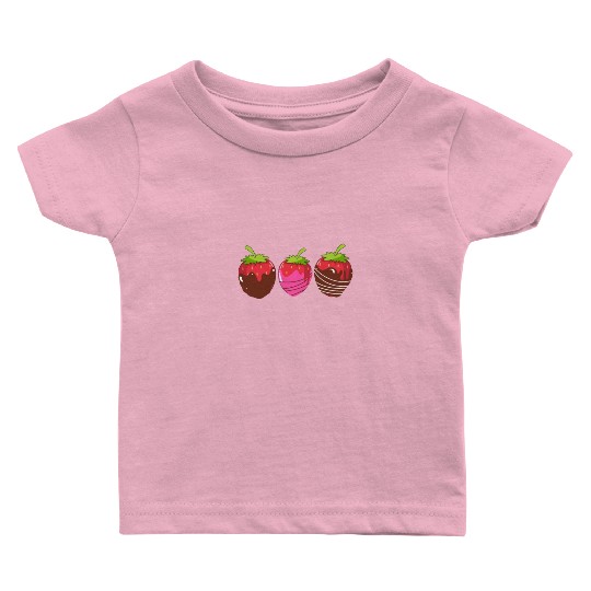 Strawberry Chocolate Baby T Shirts