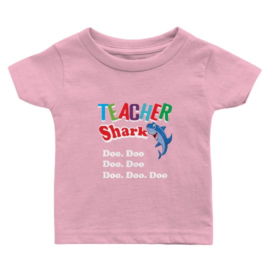 Teacher Baby T Shirts Preschool Teacher Shark Funny