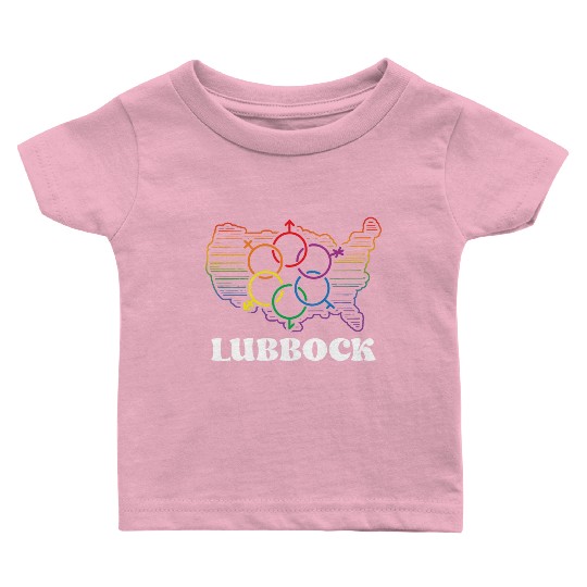 Lubbock Pride Month Pride Flag LGBT Community LGBT Baby T Shirts