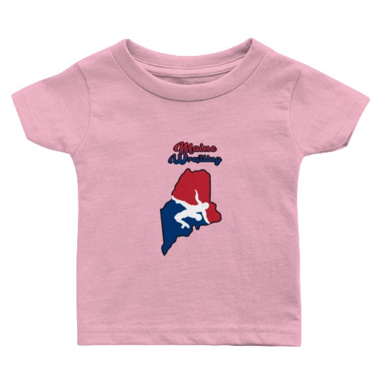 Maine Wrestling Baby T Shirts