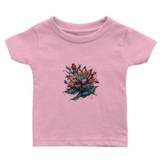 Japanese Spider Lily Soft Anime Aesthetic Flower Baby T Shirts