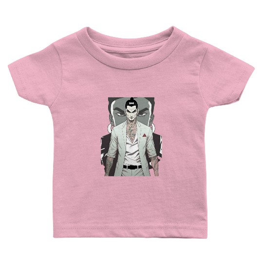 Japan Yakuza Greeny Face Baby T Shirts