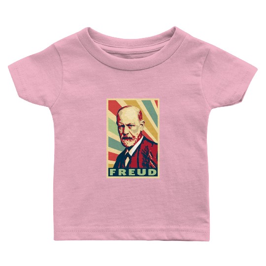 Sigmund Freud Vintage Colors Baby T Shirts