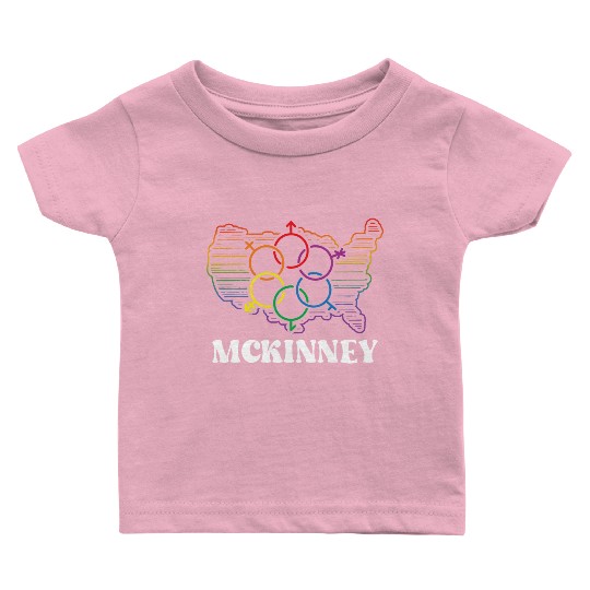 McKinney Pride Month Pride Flag LGBT Community LGB Baby T Shirts