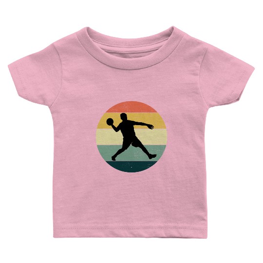 Dodgeball Player Coach Team Sports Vintage Retro Baby T Shirts