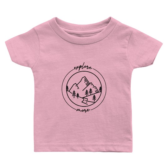 Mountains Nature Adventure Outdoor Explore Baby T Shirts
