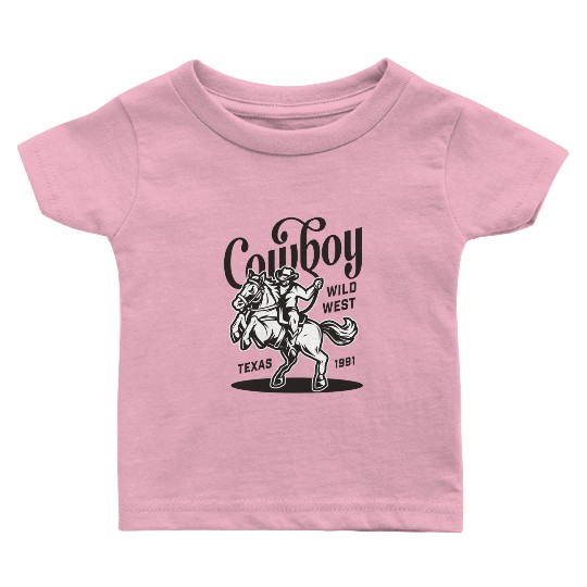 COWBOY WILD WEST TEXAS 1991 Baby T Shirts