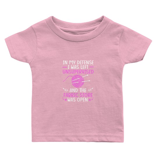 I Was Left Unsupervised Sewing Cross Stitch Baby T Shirts