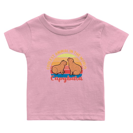 Coolest Animal in The World Capybara Baby T Shirts