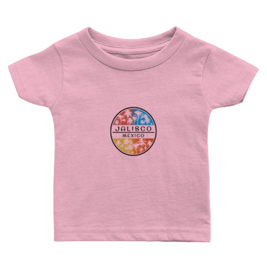 Jalisco Mexico Palm Tree Stylish Vacation Souvenir Baby T Shirts