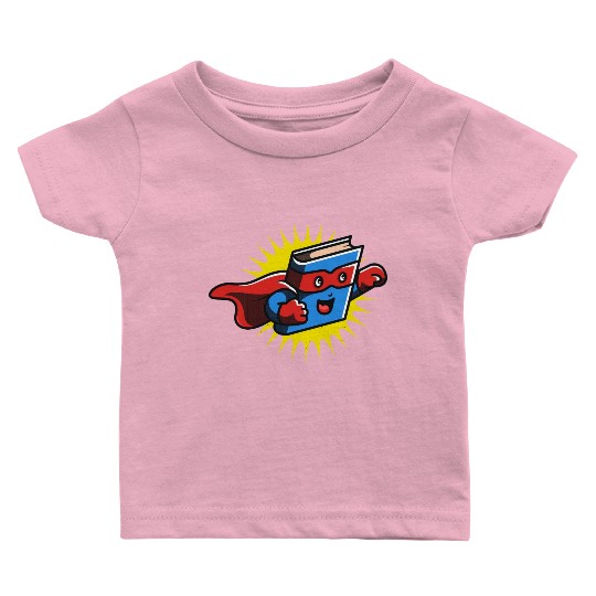Book Hero Reading Book Lover Comic Book Comics Baby T Shirts