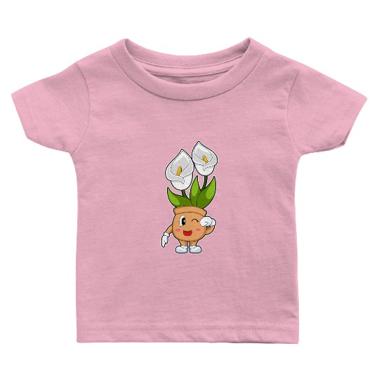Plant Pot Calla Lily Flower Baby T Shirts