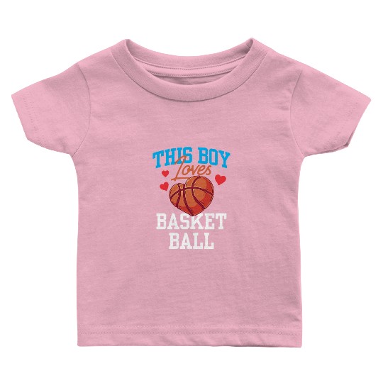 This Boy Loves Basketball Coach Match Player Team Baby T Shirts