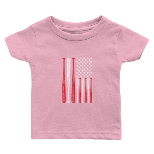 Baseball Lover Baseball Player Baseball Coach USA Baby T Shirts