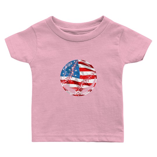 Baseball Lover Baseball Player Baseball Coach USA Baby T Shirts