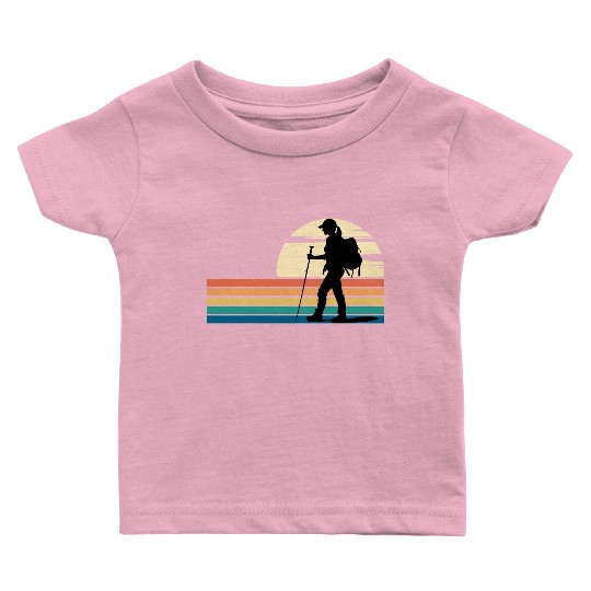 Hiking Female Hiker Colorful Baby T Shirts