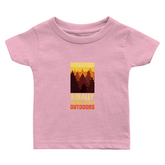 Mountaineer funny Peeing outside Nature boy Baby T Shirts