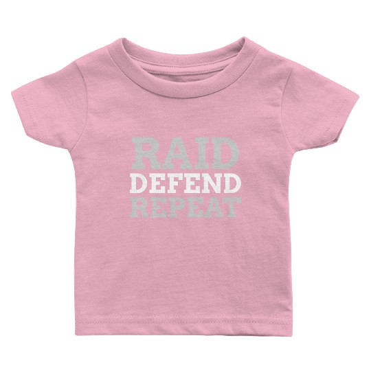 Raid Defend Repeat | Kabaddi Sport Baby T Shirts