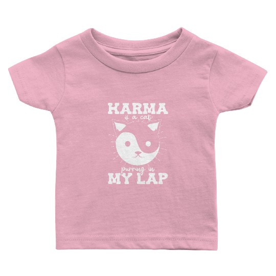Karma is a Cat Purring in My Lap Witchcraft Tarot Baby T Shirts