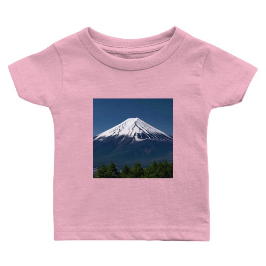 Mount Fuji Japan Panorama Souvenir Travel Trip Baby T Shirts
