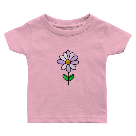 Lavender Flower Art Baby T Shirts