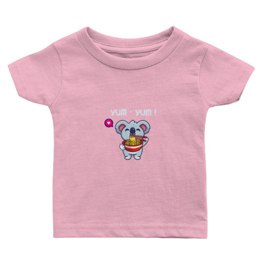 Yum Yum Ramen Noodle China Noodle Koala Japan Fans Baby T Shirts