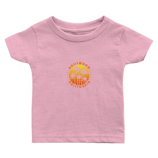 Retro Hollywood California Souvenir Vintage Palm Baby T Shirts