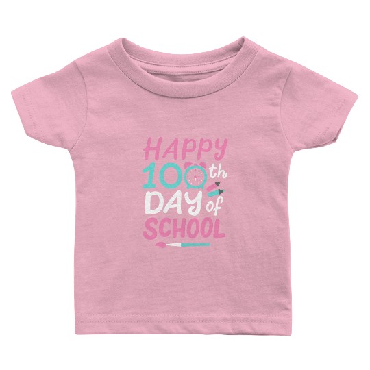 100th Day Of School Teacher Student Baby T Shirts