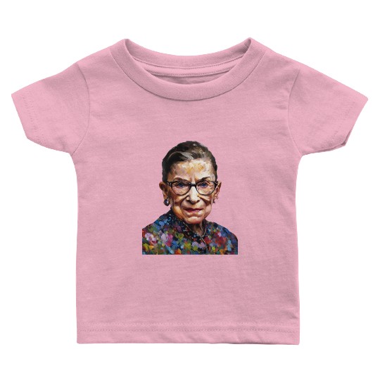 Ruth Bader Ginsburg portrait in a Monet style Baby T Shirts
