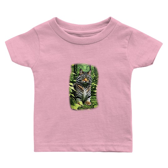 Tiger Paw in the Forest Baby T Shirts