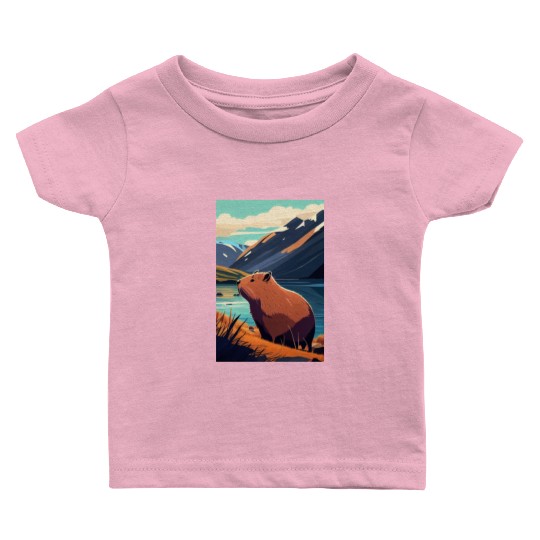 Capybara Nature Capibara Baby T Shirts