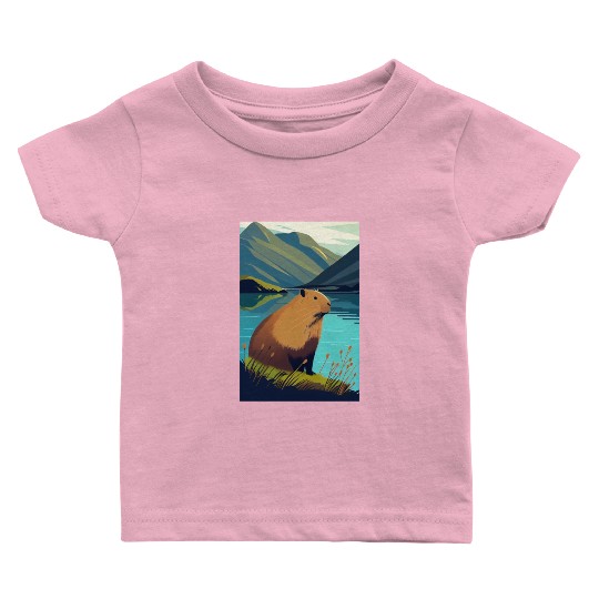 Capybara Nature Capibara Baby T Shirts