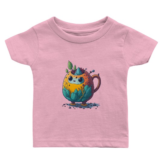 Colorful Tea Bot Baby T Shirts