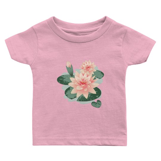 Water lily flower with bud in water lily pond Baby T Shirts