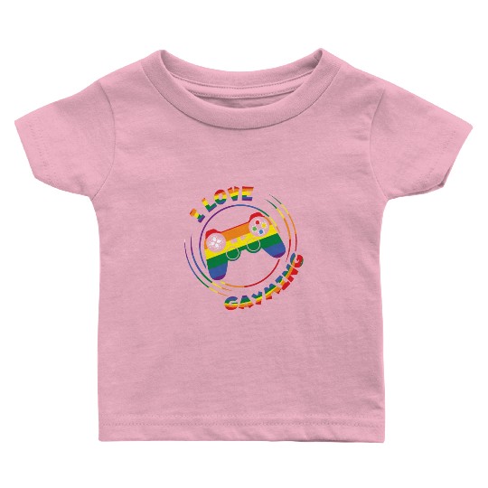 Gaming Gamer Gay LGBTQ Rainbow LGBT Pride Month Baby T Shirts