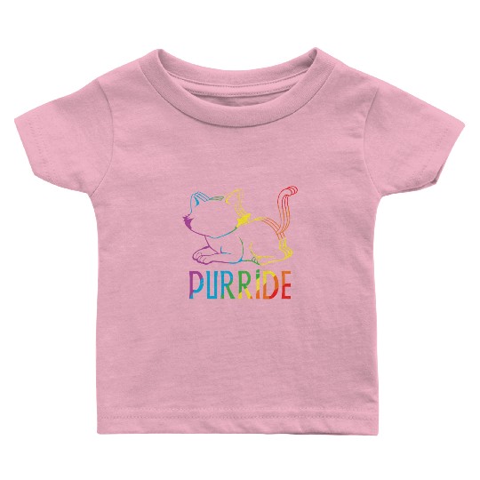 Kitten Cat Gay LGBTQ Rainbow LGBT Pride Month Baby T Shirts