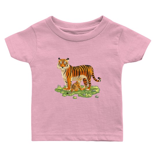 Mother And Son Tiger Baby T Shirts