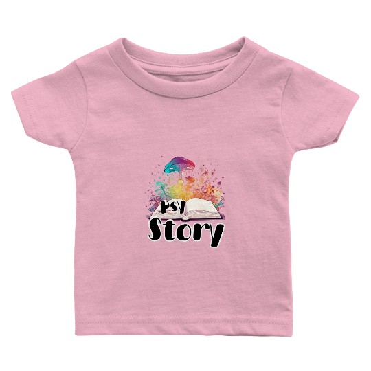 Psy Story A Psychedelic Journey Through the Pages Baby T Shirts