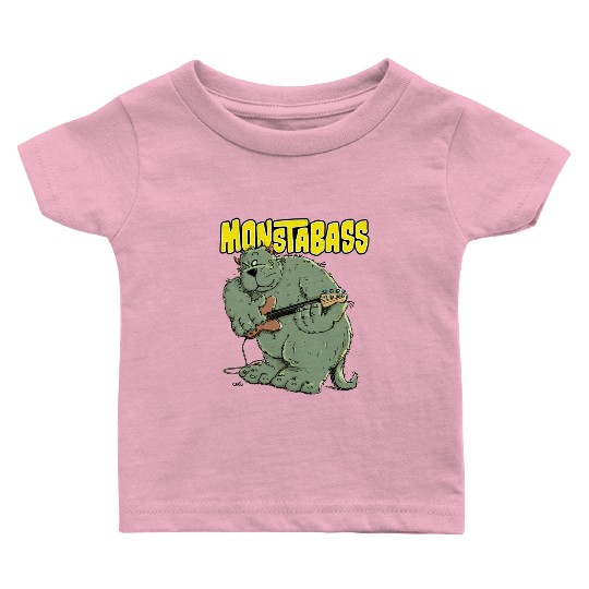 Monster Bass Guitar Player Baby T Shirts