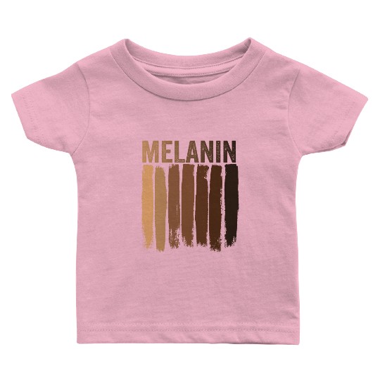 Melanin shades Black Pride Baby T Shirts