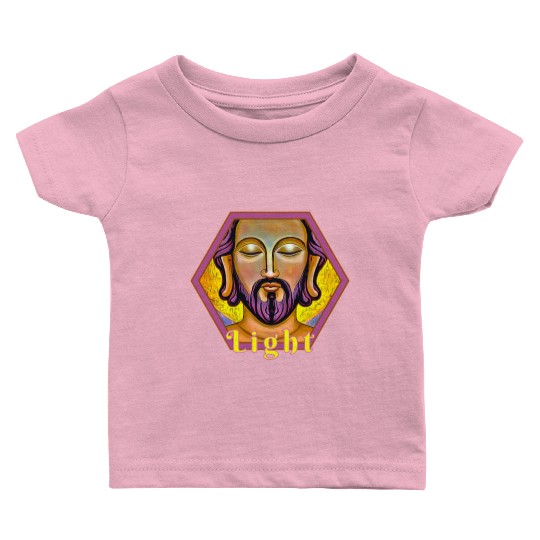 LIGHT Jesus as Buddha Baby T Shirts