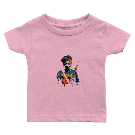 African American Nurse Afro Woman Syringe Nursing Baby T Shirts