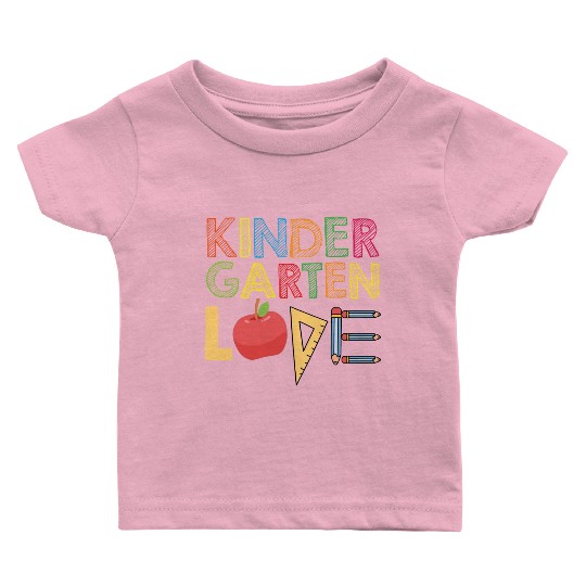 Kindergarten Love Teacher student Classroom Tools Baby T Shirts