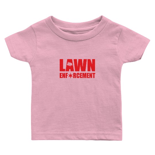Funny Lawn Enforcement Outfit Grass Cutting Baby T Shirts