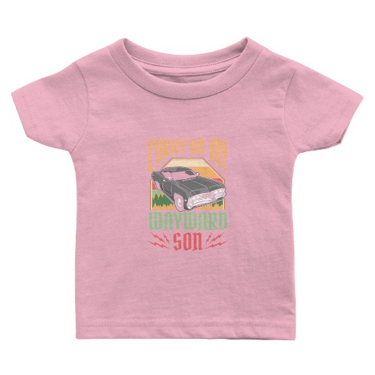 Carry On My Wayward Son Supernatural Baby T Shirts